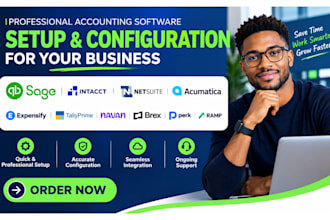 setup sage intacct netsuite acumatica expensify tallyprime navan brex perk ramp