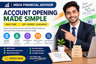 assist you with opening a bank account in india