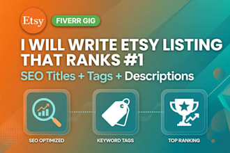 write etsy listing seo titles tags and description that rank