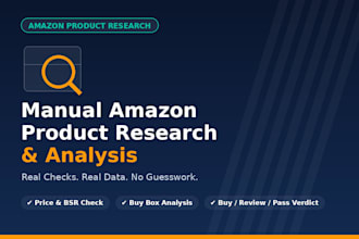 manual amazon product research and analysis
