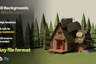 scene and background in 3d