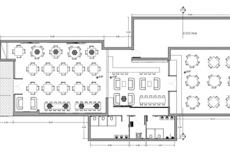 edit restaurants floor plan for internal renovation, retail store permit drawing