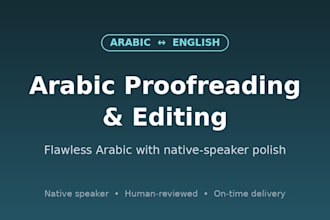proofread and polish your arabic content