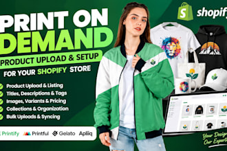 shopify product upload on gelato printify printful apliiq print on demand store