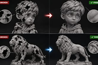 fix stl file repair mesh clean up error optimize model for accurate 3d printing