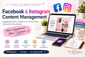 manage your facebook and instagram content and captions