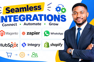 integrate magento zapier whatsapp hubspot  integry shopify