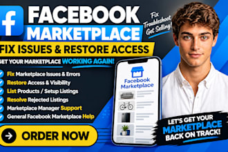 fix facebook marketplace issues and list products in marketplace manager, fb ads