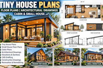 design tiny house plans, floor plans architectural drawing cabin and small house