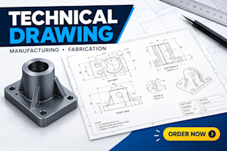 create technical drawings for manufacturing and fabrication