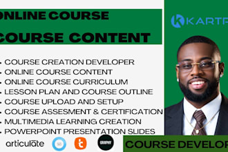create online course content, elearning course curriculum, training manual PPT