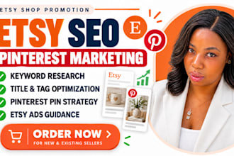 promote etsy shop with etsy seo, pinterest marketing and etsy ads