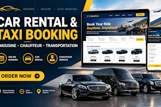 build car rental taxi booking limousine and chauffeur transportation website