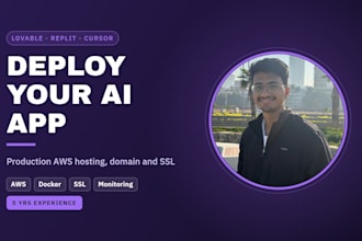 deploy your lovable, replit or nextjs app on AWS with domain and SSL