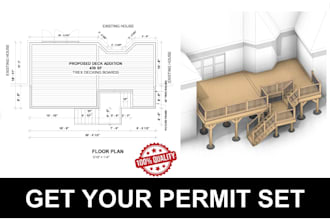 provide deck, pergola, porch or patio permit drawings
