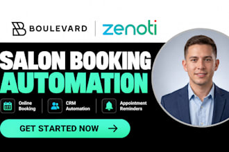 setup boulevard zenoti salon booking CRM automation appointment reminders