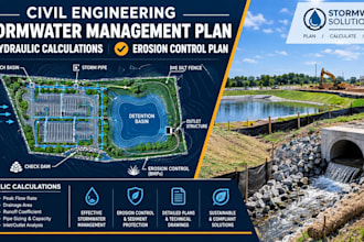 create civil engineer stormwater plan hydraulic calculation erosion control plan