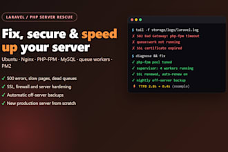 fix, secure and speed up your laravel or PHP server on ubuntu