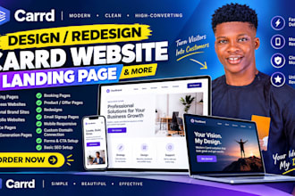 design pro carrd website, redesign carrd website, design carrd landing page