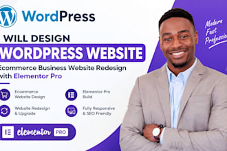wordpress website design ecommerce business website redesign with elementor pro