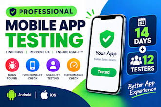 test app for 14 days with 12 testers