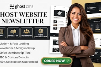 build ghost cms website ghost cms newsletter ghost blog ghost team membership