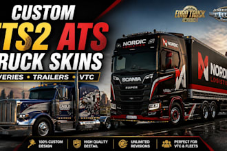 create custom ets2 ats truck skins and professional liveries