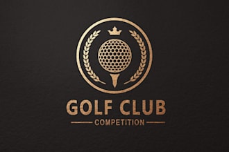design a luxury golf logo for your country club, course, or tournament