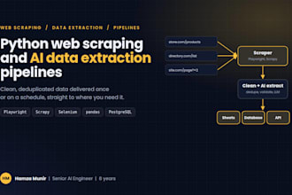 build python web scraping bots and ai data extraction pipelines