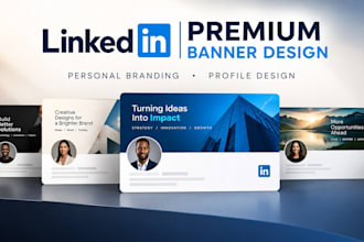 design a premium linkedin banner for personal branding and profile