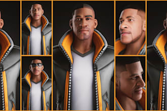 edit ai character,stylized 3d metahuman,gltf character,retopology,pbr texture