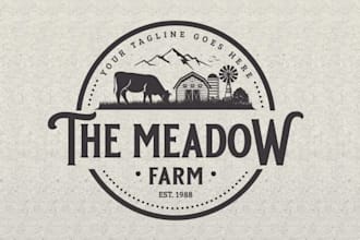 design a modern farm logo, agriculture, or organic food brand identity