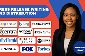 do a professional pr writing and pr distribution to major media outlets