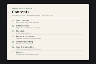 build your company sales playbook and process