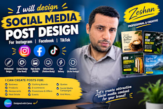 design professional social media posts for insta fb and tiktok