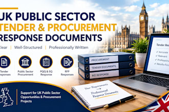 prepare UK public sector tender and procurement response documents