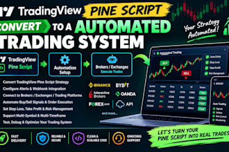 convert tradingview pinescript to well automated trading system