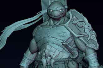sculpt a details 3d character, statue or miniature for 3d printing