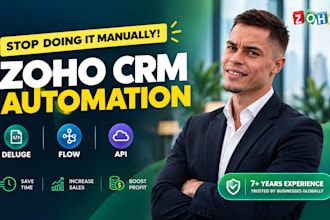 fix zoho deluge script, zoho flow, automation and zoho crm integration