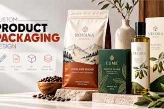 do product packaging design, convert ai generated to print ready box design