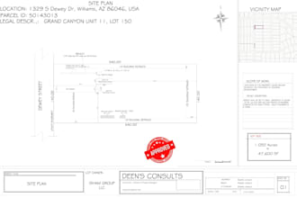 make site plan, plot plan of your property for city permit