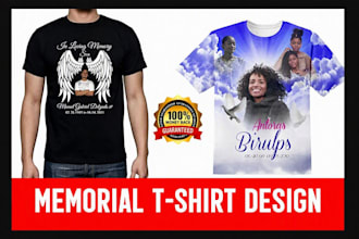 create custom rip memorial in loving memory t shirt design