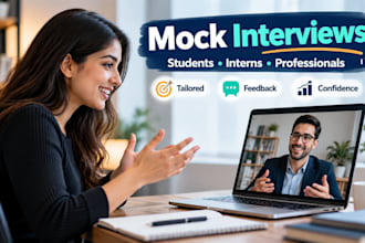 conduct professional mock interviews for students and professionals