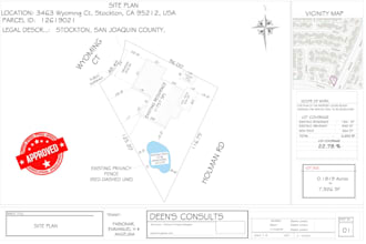 draw your property plot plan, site plan for permit