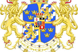 design a custom coat of arms, heraldic and family crest logo