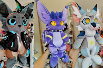 custom plush toy, plushie, stuffed animal, handmade plush personalized plush oc