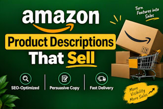 write high converting amazon product descriptions and listings