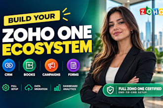 setup zoho crm, zoho one, zoho books, campaigns and email automation