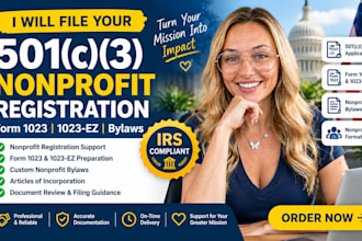 file 501c3 nonprofit registration form 1023 1023ez and bylaw