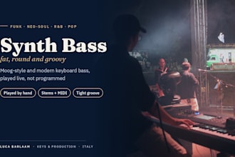 record groovy synth bass lines for your funk, rnb or pop song